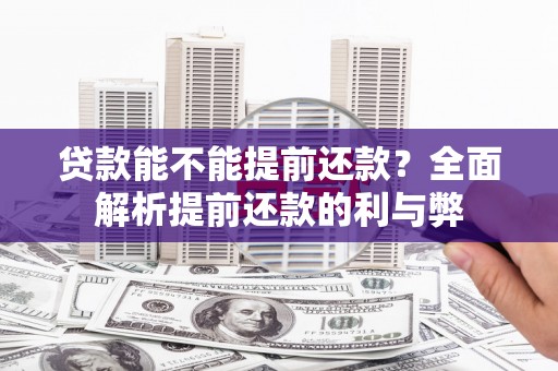 林芝贷款能不能提前还款？全面解析提前还款的利与弊
