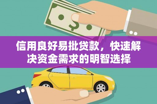 林芝信用良好易批贷款，快速解决资金需求的明智选择