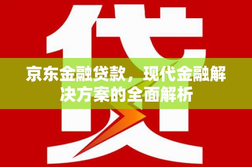 林芝京东金融贷款，现代金融解决方案的全面解析
