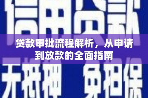 林芝贷款审批流程解析，从申请到放款的全面指南