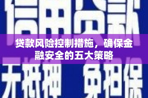 林芝贷款风险控制措施，确保金融安全的五大策略