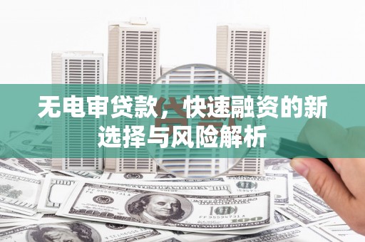 林芝无电审贷款，快速融资的新选择与风险解析