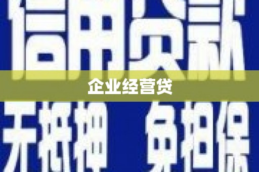 林芝企业经营贷