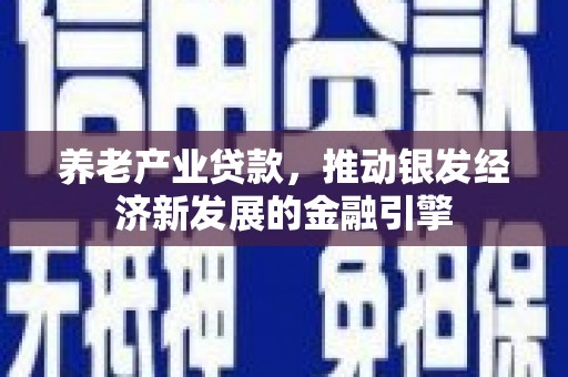 林芝养老产业贷款，推动银发经济新发展的金融引擎