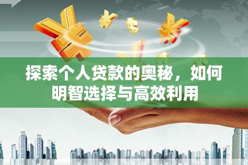 林芝探索个人贷款的奥秘，如何明智选择与高效利用