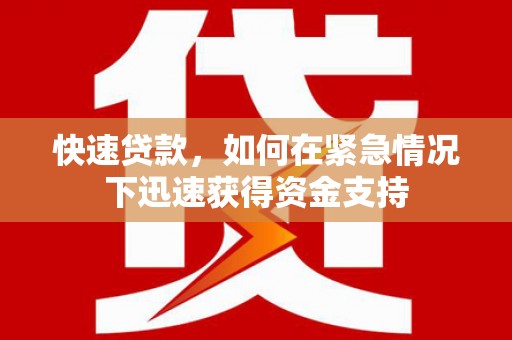 林芝快速贷款,如何在紧急情况下迅速获得资金支持 林芝快速贷款,如何在紧急情况下迅速获得资金支持