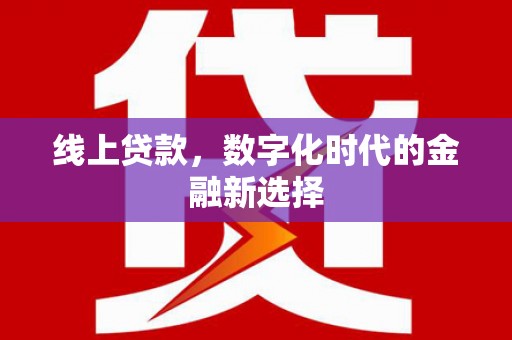 林芝线上贷款，数字化时代的金融新选择