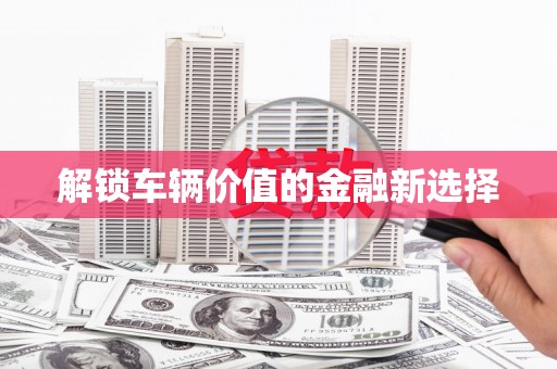 林芝解锁车辆价值的金融新选择